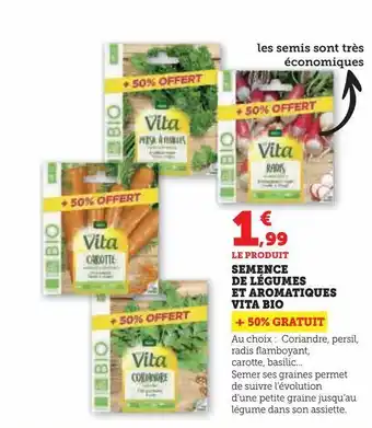 Semence de légumes et aromatiques vita bio