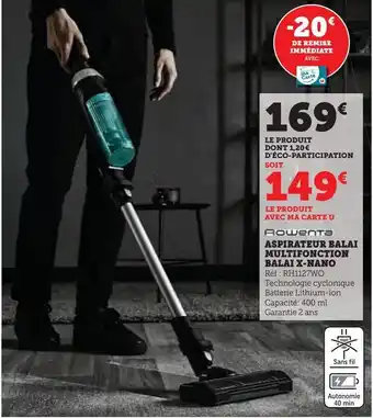 Hyper U Aspirateur balai multifonction balai x-nano offre