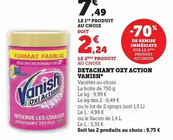 Hyper U Detachant oxy action vanish offre