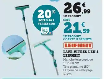 Lave-vitres 3 en 1 leifheit