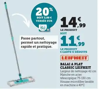 Hyper U Balai a plat classic leifheit offre