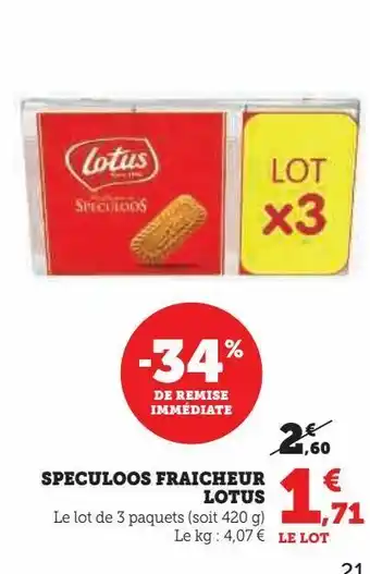 Speculoos fraicheur lotus