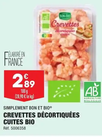 ALDI Crevettes Decortiquees Cuites Bio offre