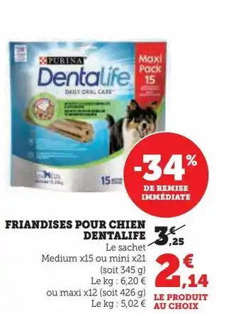 Hyper U Friandises pour chien dentalife offre