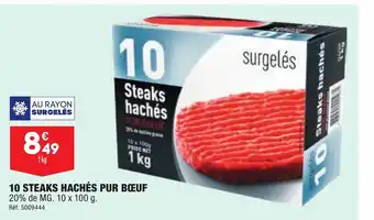 10 Steaks haches Pur bœuf