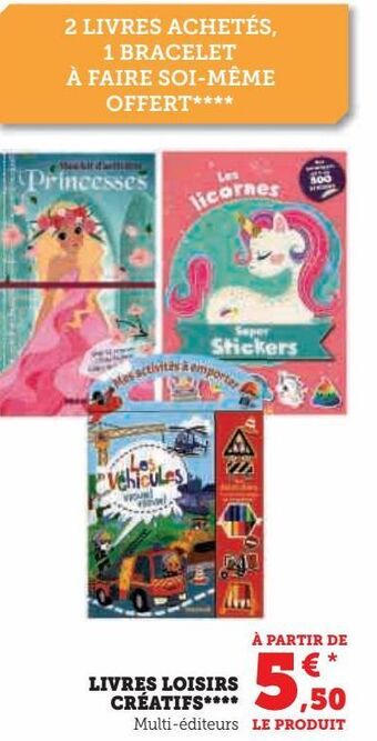 Hyper U Livres loisirs créatifs offre