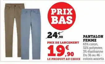 Hyper U Pantalon femme offre