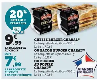 Hyper U Cheese burger charal( offre