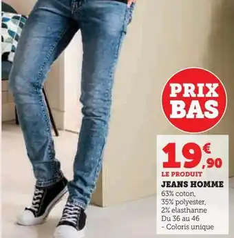 Hyper U Jeans homme offre