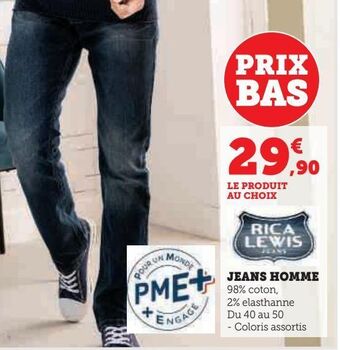 Hyper U Jeans homme offre