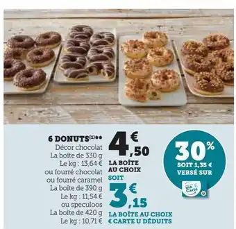 Hyper U 6 donuts offre