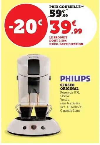 Hyper U Senseo original offre