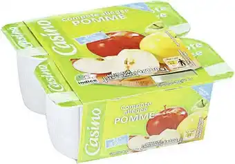 Petit Casino COMPOTE ALLÉGÉE POMME 30% DE SUCRES EN MOINS offre