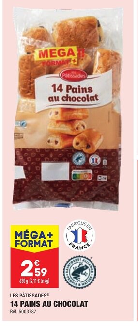 ALDI 14 Pains Au Chocolat offre