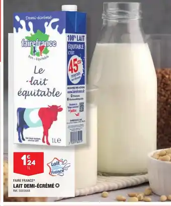 ALDI Lait Demi-écrémé offre