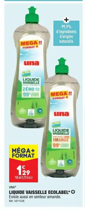ALDI Liquide Vaisselle Ecolabel* offre