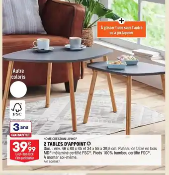 ALDI 2 Tables D'Appoint offre