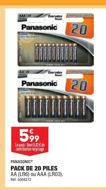 ALDI Pack De 20 Piles offre