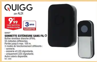 ALDI Sonnette Exterieure Sans Fil offre