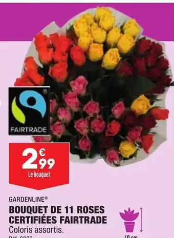ALDI Bouquet De 11 Roses Certifiees Fairtrade offre