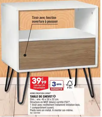 ALDI Table De Chevet offre