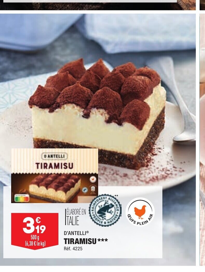 Promo Tiramisu chez ALDI