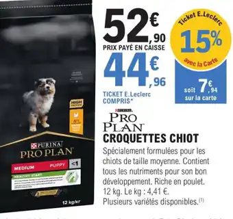 E.Leclerc Croquettes Chiot offre