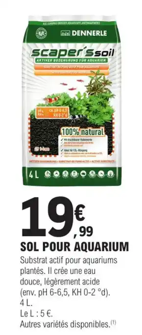 E.Leclerc Sol Pour Aquarium offre