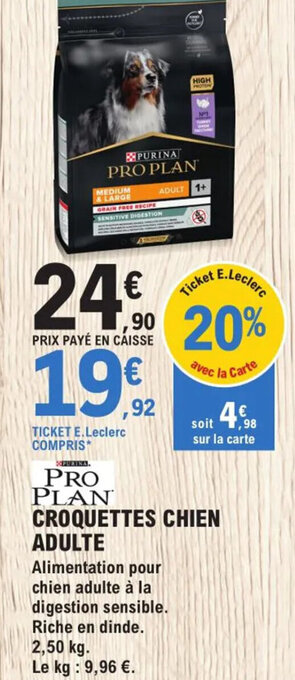 E.Leclerc Croquettes Chien Adulte offre
