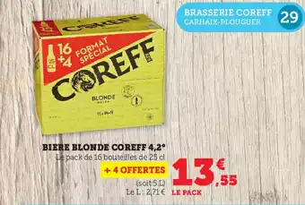 Super U Biere Blonde Coreff 4.2 offre