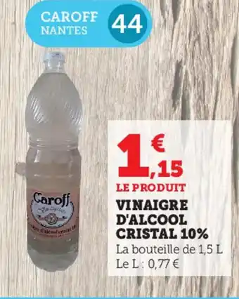Super U Vinaigre D'Alcool Cristal 10% offre