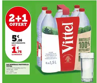 Super U Eau Minerale Naturelle Vittel offre
