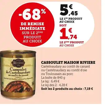 Super U Cassoulet Maison Riviere offre