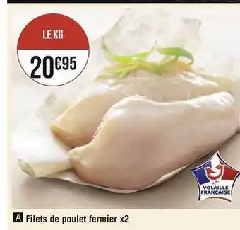 Filets de poulet fermier x2