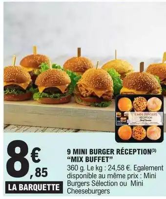 E.Leclerc 9 mini burger réception offre