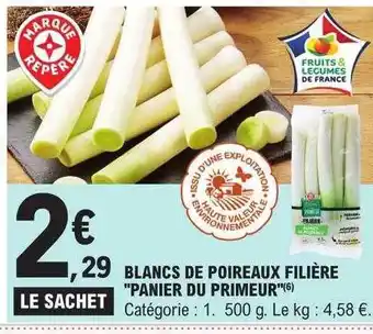E.Leclerc Blancs de poireaux filière offre