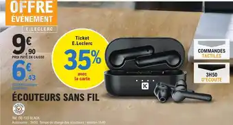 E.Leclerc Écouteurs sans fil offre