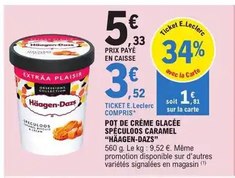 Pot de crème glacée spéculoos caramel