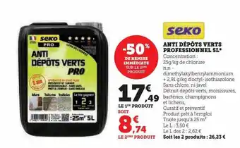 Hyper U Anti dépôts verts professionnel 5l seko offre
