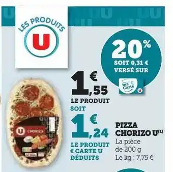 Hyper U Pizza chorizo u offre