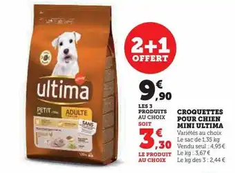 Hyper U Croquettes pour chien mini ultma offre