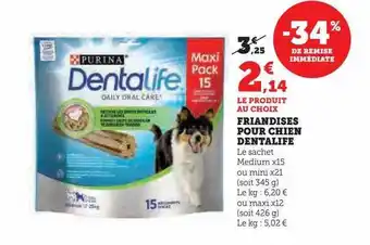 Hyper U Friandises pour chien dentalife offre
