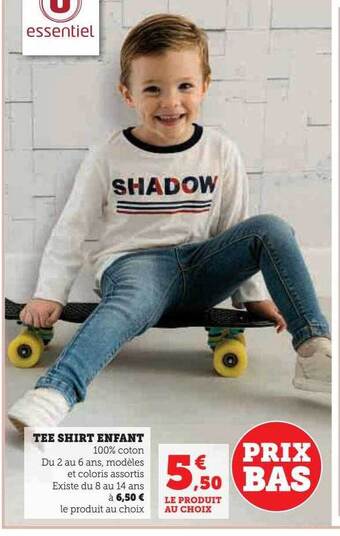 Hyper U Tee-shirt enfant offre