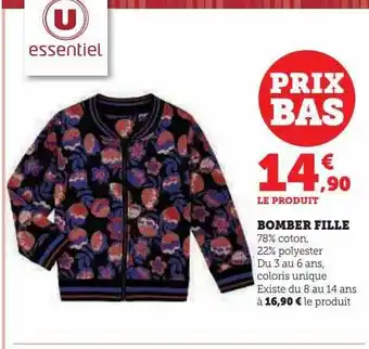 Hyper U Bomber fille offre