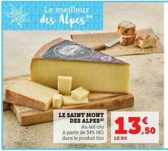 Hyper U Le saint mont des alpes offre