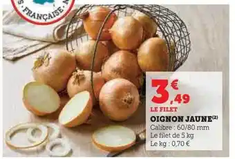 Hyper U Oignon jaune offre