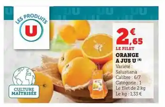 Hyper U Orange à jus u offre