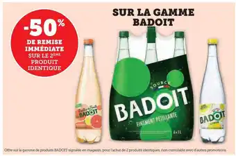 Hyper U La gamme badoit offre