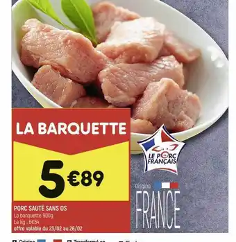 Leader Price Porc sauté sans os offre