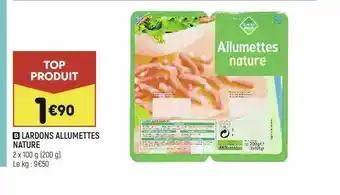 Leader Price Lardons allumettes nature offre